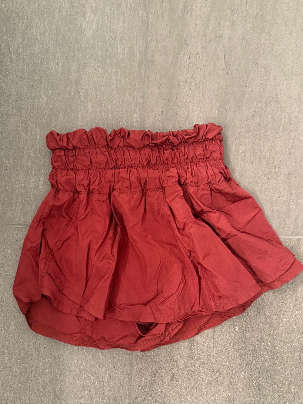 FP Movement by Free People Red Ruffled Athletic Shorts